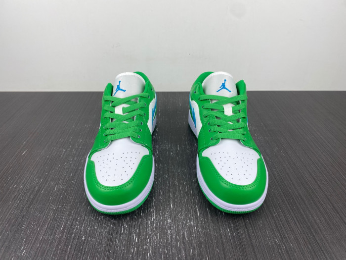 air jordan 1 low "lucky green/aquatone" dc0774-304