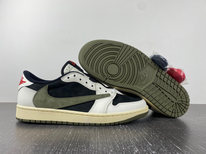 travis scott x air jordan 1 low og olive dz4137-106