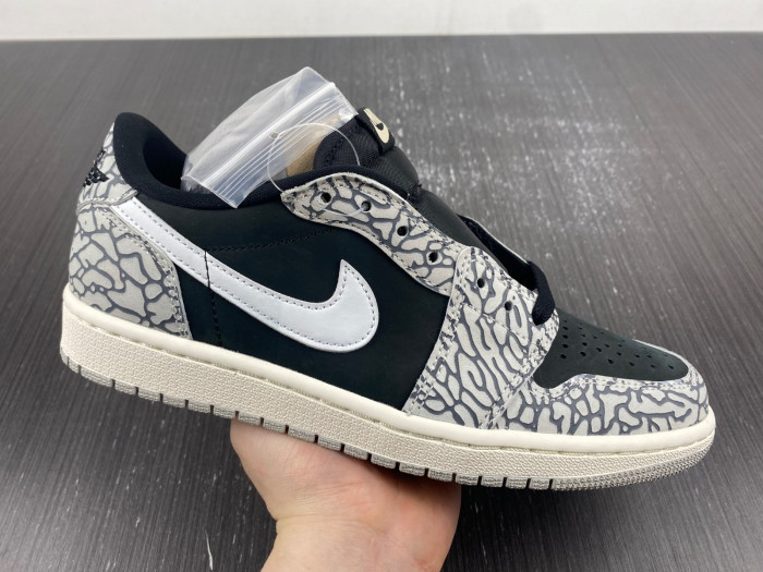 jordan 1 retro low og black cement - cz0790-001