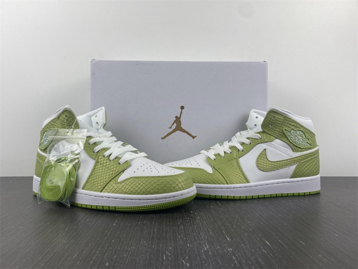 air jordan 1 mid green python (w) - dv2959-113