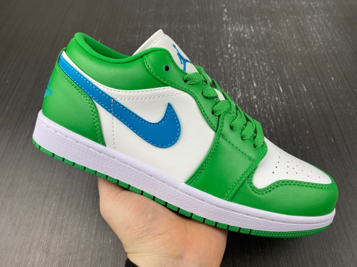 air jordan 1 low "lucky green/aquatone" dc0774-304