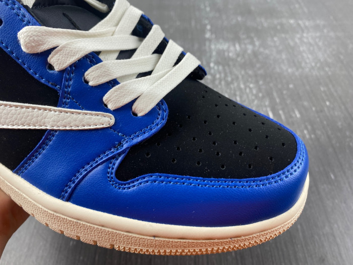 travis scott x air jordan 1 low blue and black dm7866-225