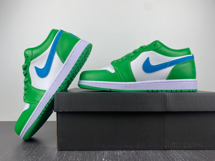 air jordan 1 low "lucky green/aquatone" dc0774-304