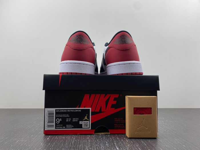 air jordan 1 low og "black toe" cz0790-106
