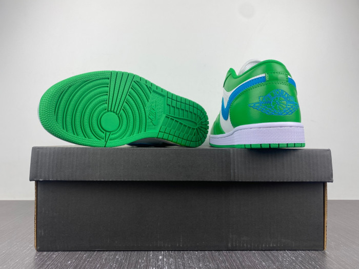air jordan 1 low "lucky green/aquatone" dc0774-304