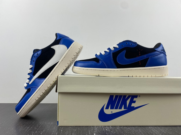 travis scott x air jordan 1 low blue and black dm7866-225