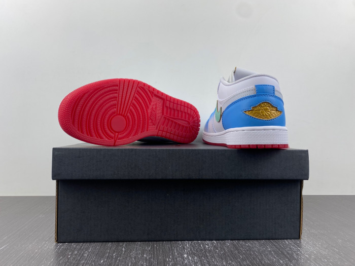 air jordan 1 low gs white university blue fn8895-141