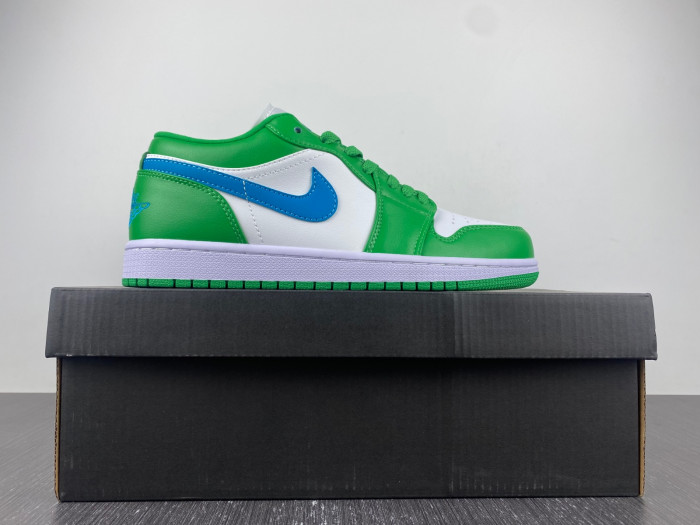air jordan 1 low "lucky green/aquatone" dc0774-304