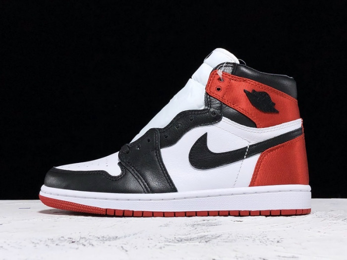 air jordan 1 retro high satin black toe (w) cd0461-016