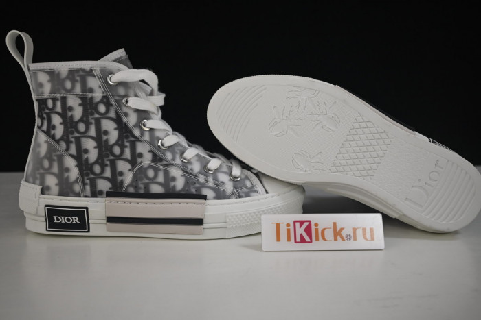 d10r b23 high top logo oblique sneakers