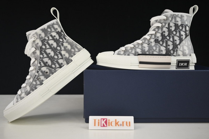 d10r b23 high top logo oblique sneakers