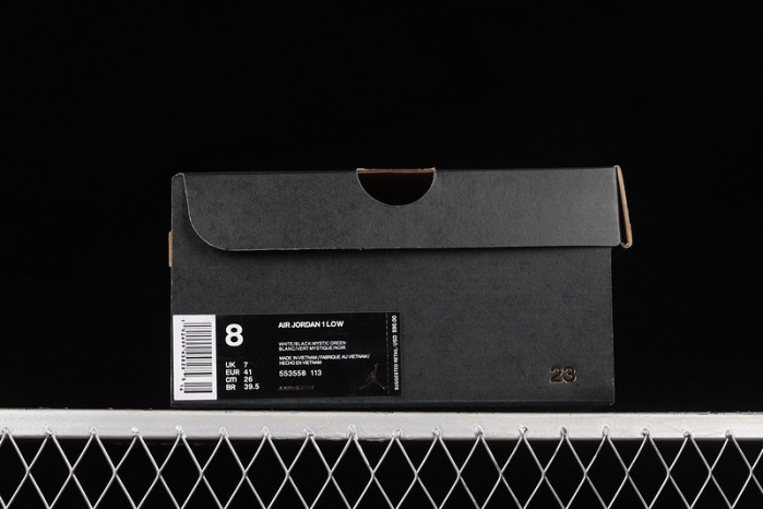 air jordan 1 low white black mystic green - 553558-113