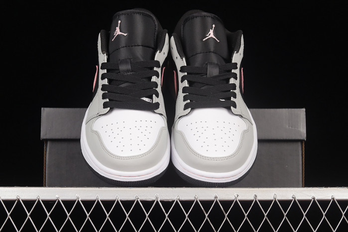 air jordan 1 low black grey pink - 553558-062