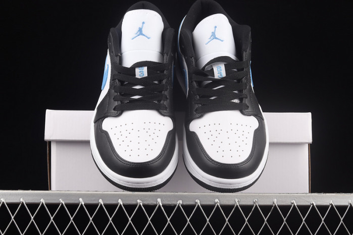 air jordan 1 low black university blue white (w) - dc0774-041