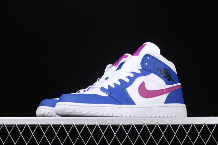 air jordan 1 mid hyper royal/hyper violet-white 554724-451