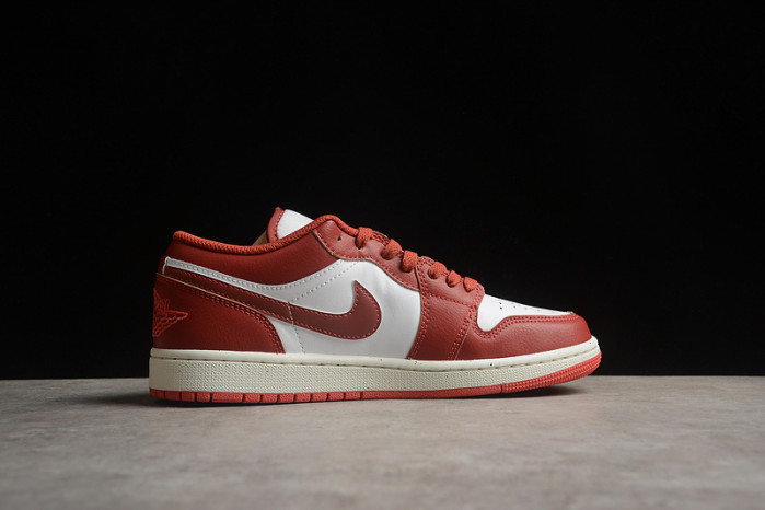 air jordan 1 low "white/dune red" fj3459-160