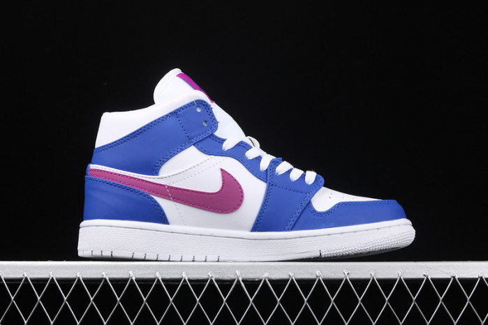 air jordan 1 mid hyper royal/hyper violet-white 554724-451