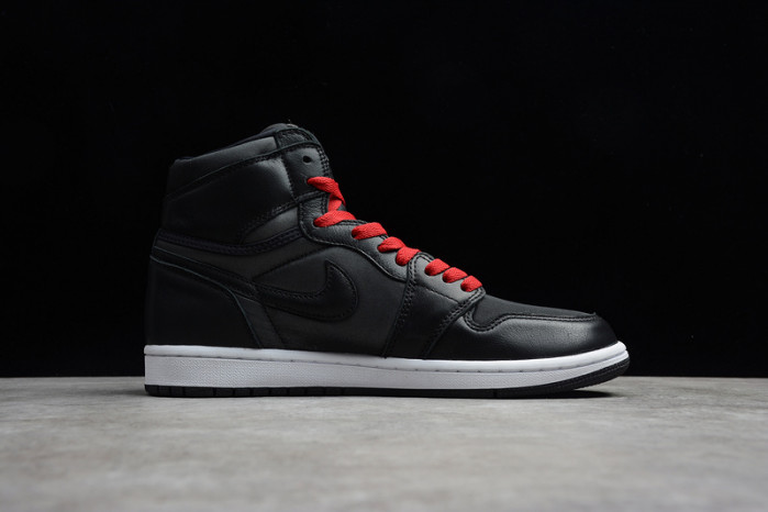 air jordan 1 black satin gym red 555088-060