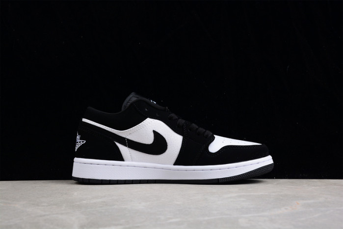jordan 1 retro low black gym white - 552780-018