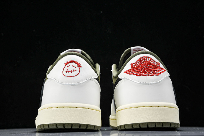 travis scott x air jordan 1 low og “medium olive” dm7866-200