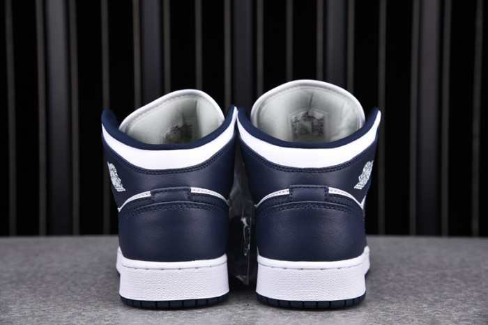 air jordan 1 mid gs obsidian white metallic gold 554725-174
