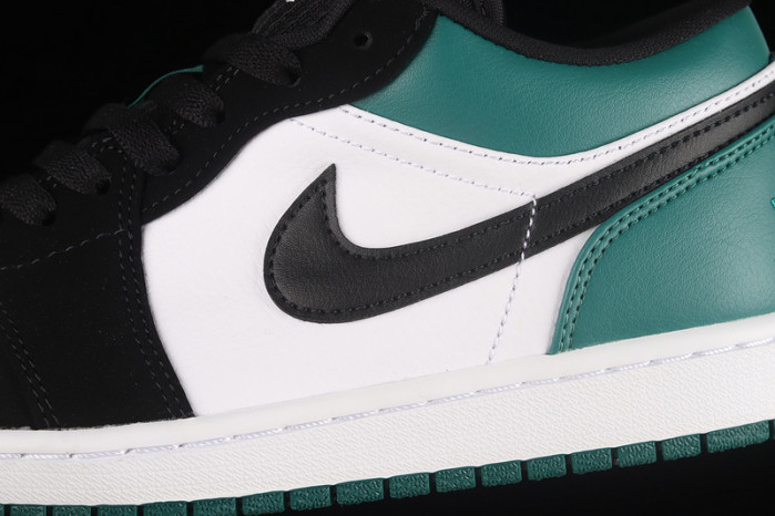 air jordan 1 low white black mystic green - 553558-113