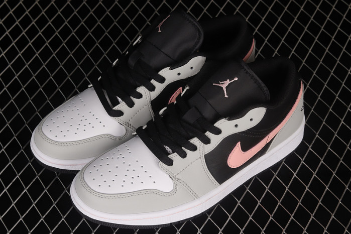 air jordan 1 low black grey pink - 553558-062