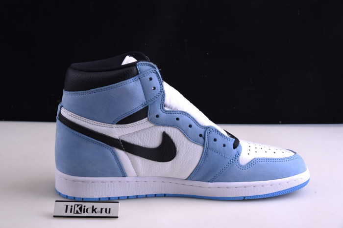 air jordan 1 retro high white university blue black - 555088-134