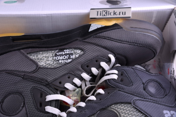 air jordan 5 retro ofw black/muslin-fire red ct8480-001